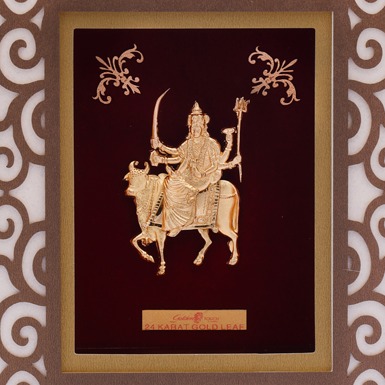 (18.5x21 cm)god umiya mata ji divine photo frame 24 k gold