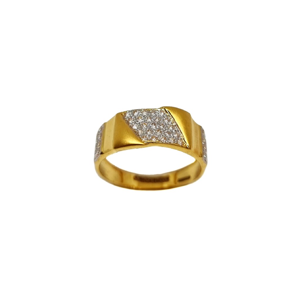 22K Gold Matte finish Designer Ring MGA - GRG0251