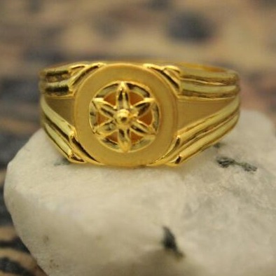 Buy quality 916 gold casting om design Gents ring in Ahmedabad