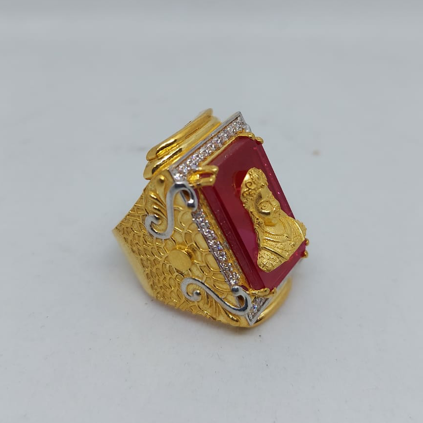 Buy quality 916 Gold Fancy Gent's Meladi Maa Ring in Ahmedabad