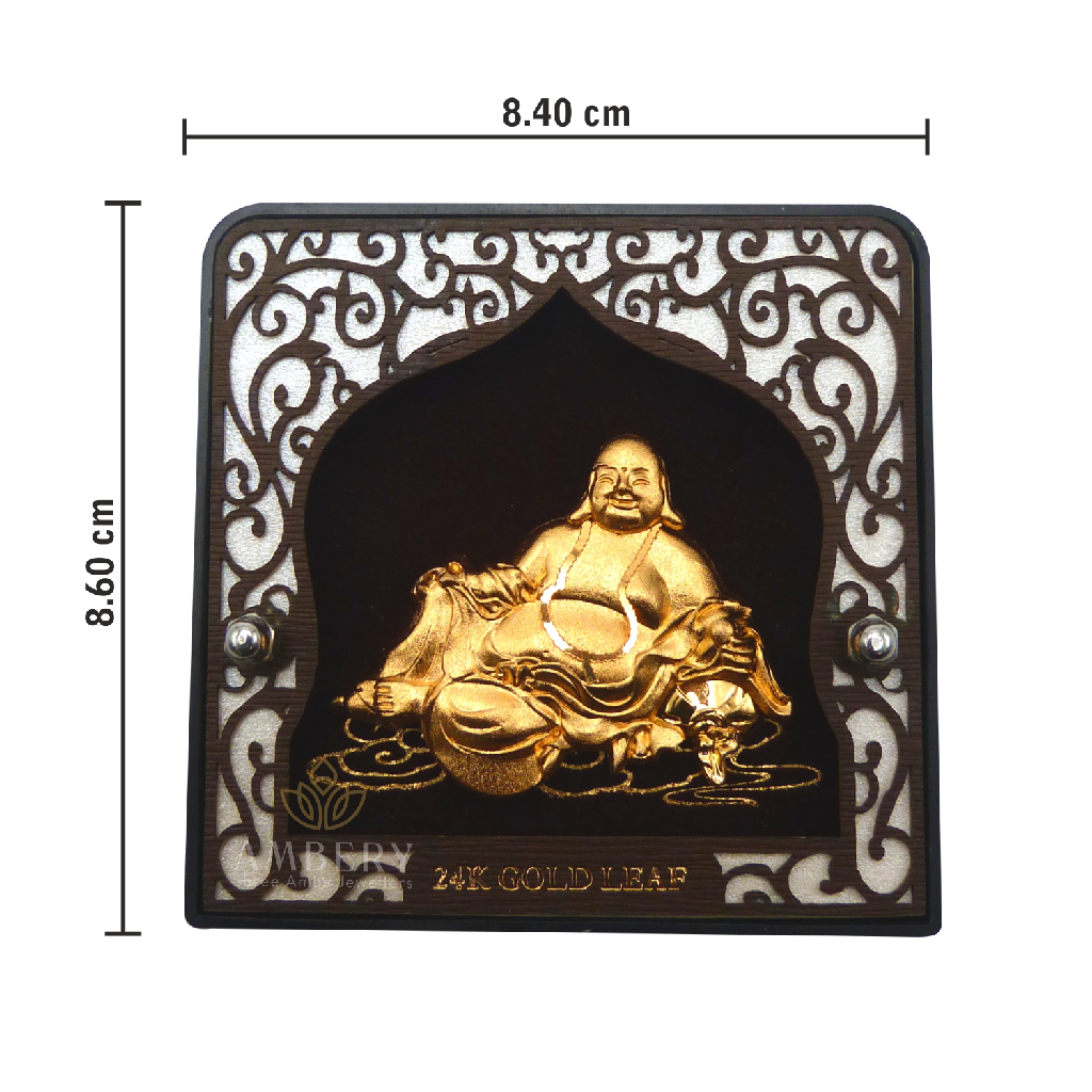 Laughing Buddha 24k Gold Leaf Frame