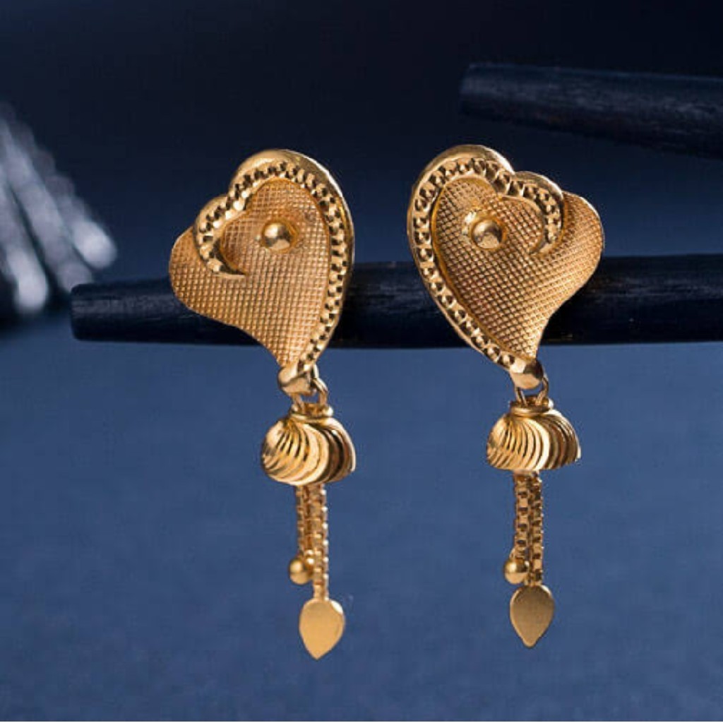 22k Gold plain earrings