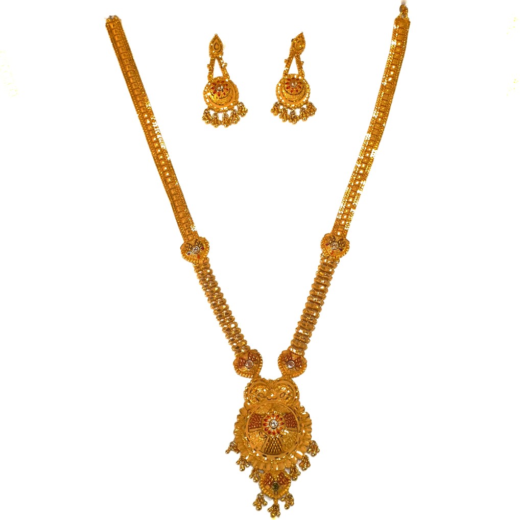 1 gram gold forming necklace set mga - gfn0030