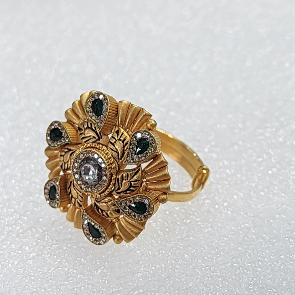 916 Gold Antique Jadtar Ring