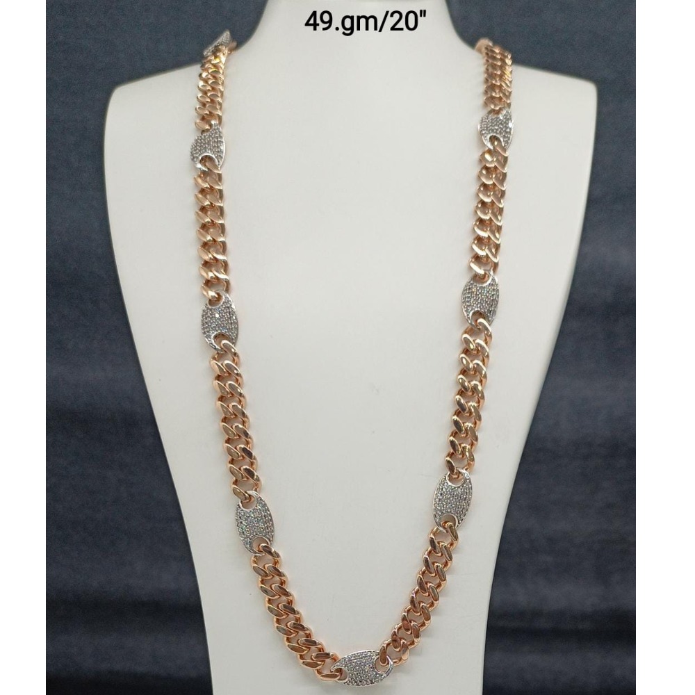 Italian 18 kt rose gold solid chain