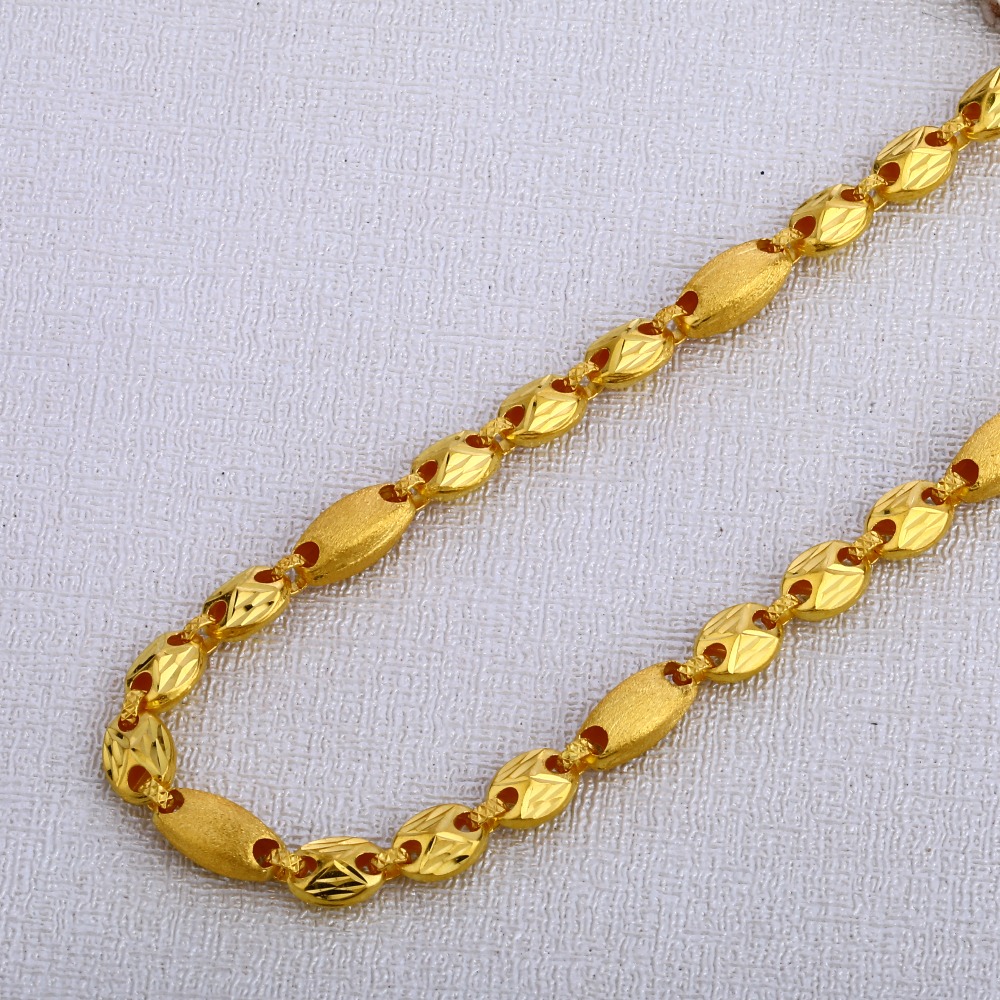 Manufacturer of 22kt gold gents designer choco chain mch396 | Jewelxy ...