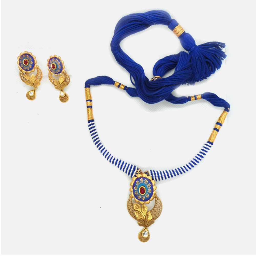916 Gold Antique Necklace Set RHJ - 4830
