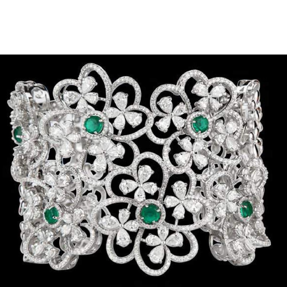 Diamonds and Emeralds Bracelet JSJ0067
