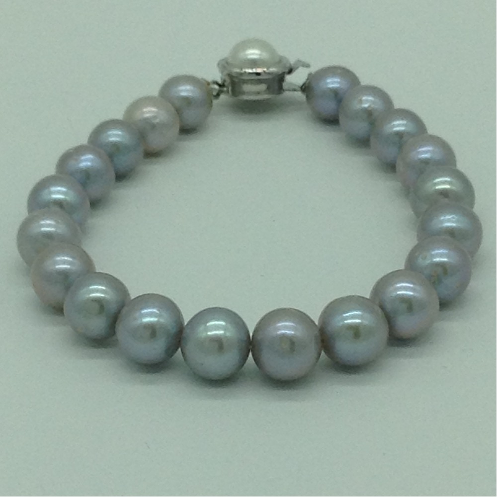 Freshwater Steel Grey Round 1 Lines Pearls Full Set JPP1071