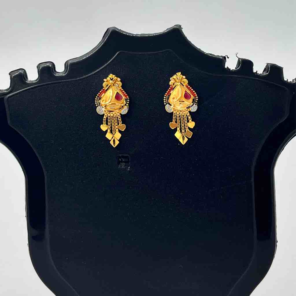 Light Weight Gold Stone Pendant – Sarafa Bazar India
