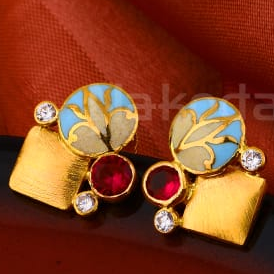916 Gold Ladies Designer Hallmark Antique Earring LAE11