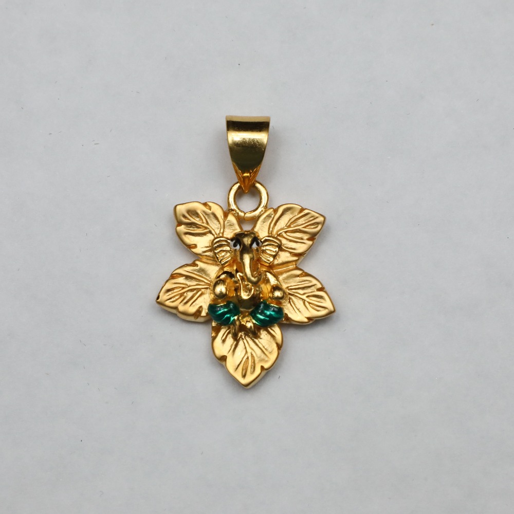 916 gold ganesha pendant ml 