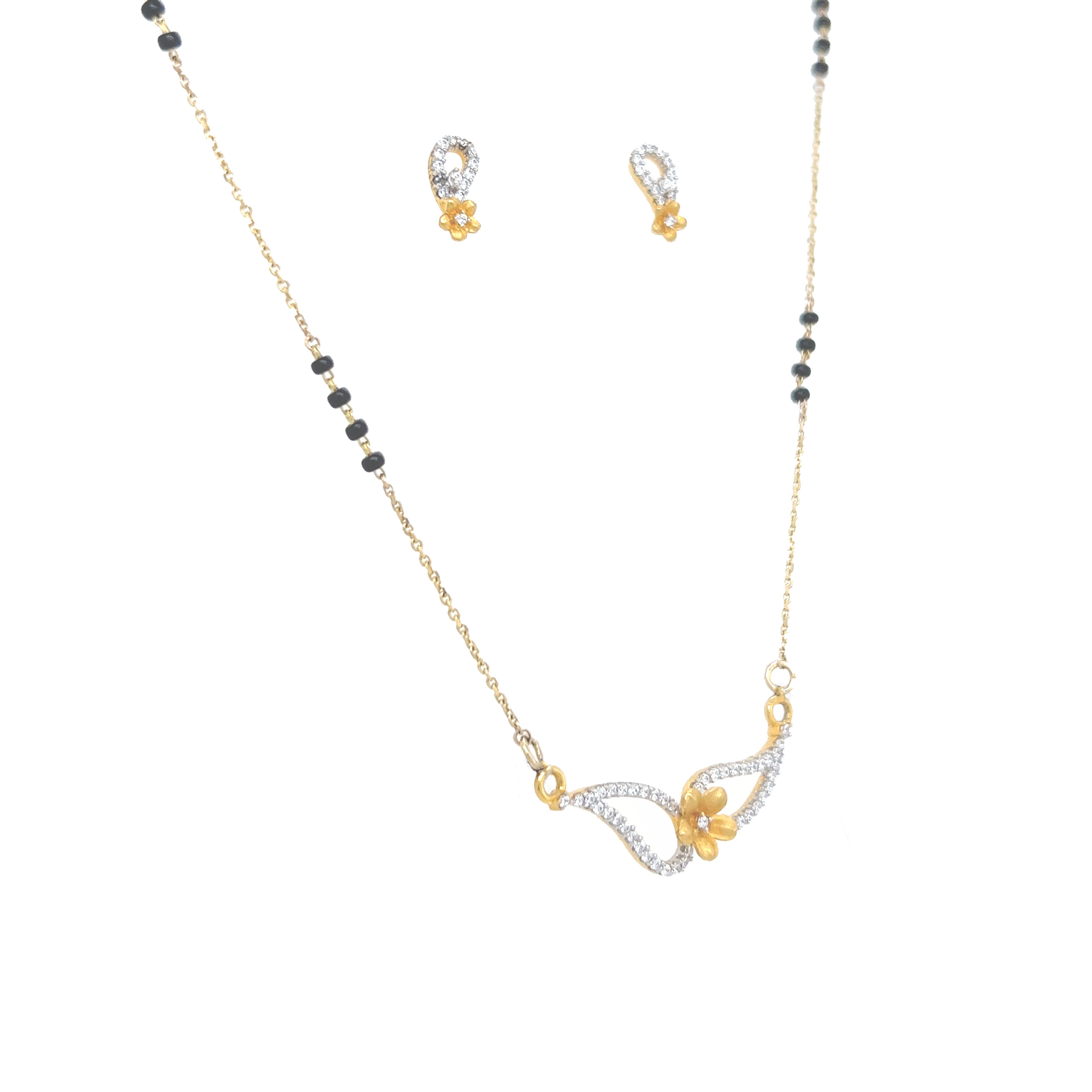 Charming Floral Gold Mangalsutra