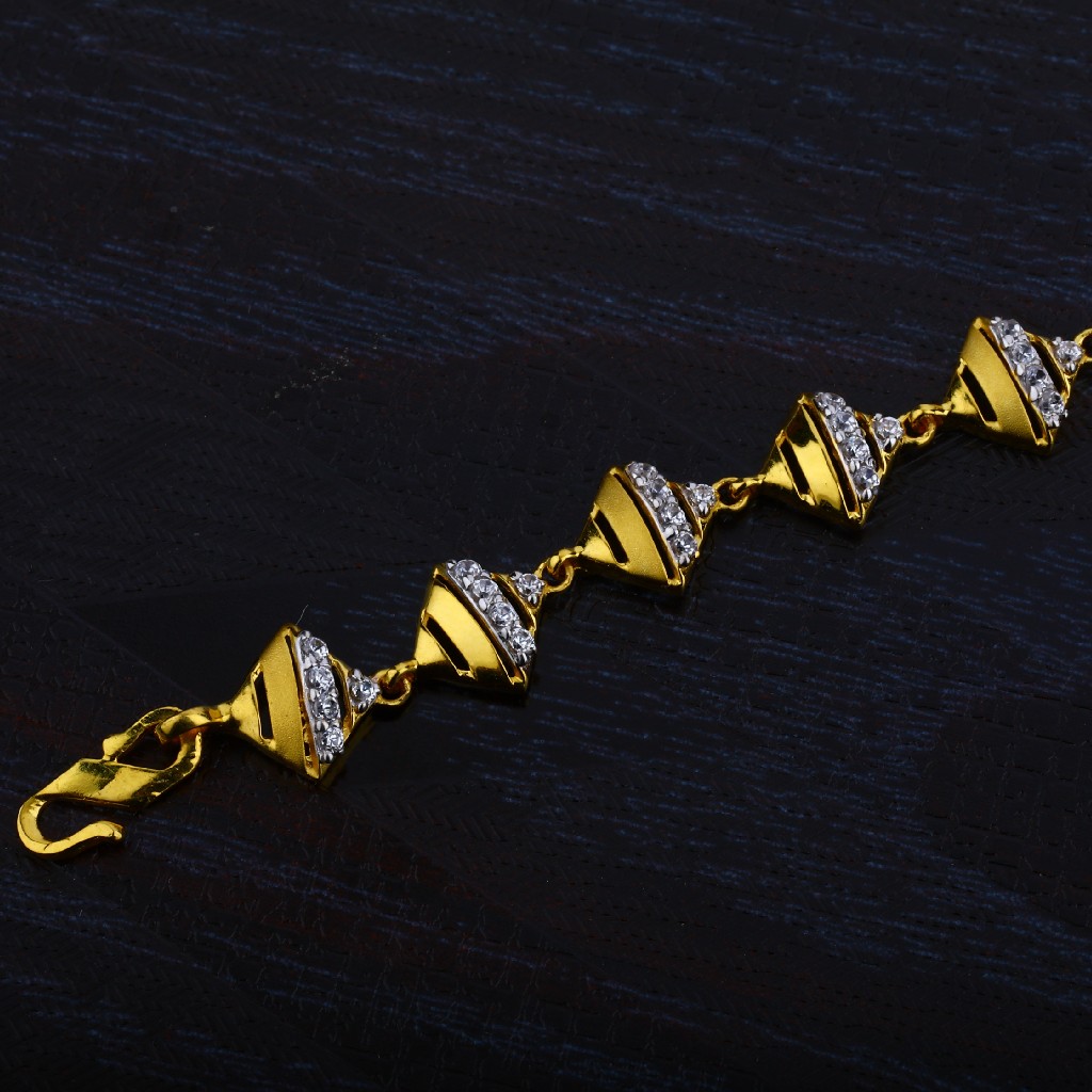 916 Gold Ladies Cz Bracelet-LB24