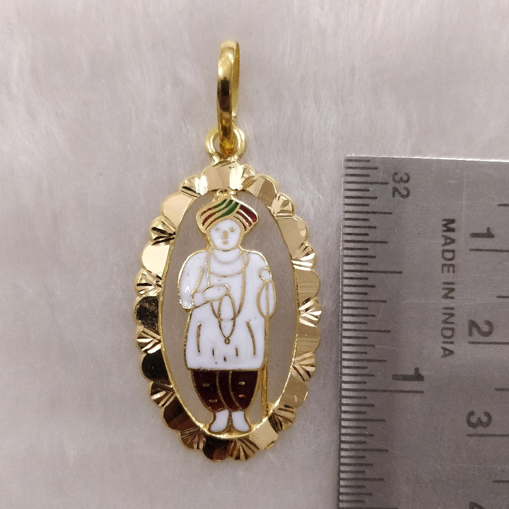 916 Gold Fancy Gent's Jalaram Bapa Pendant
