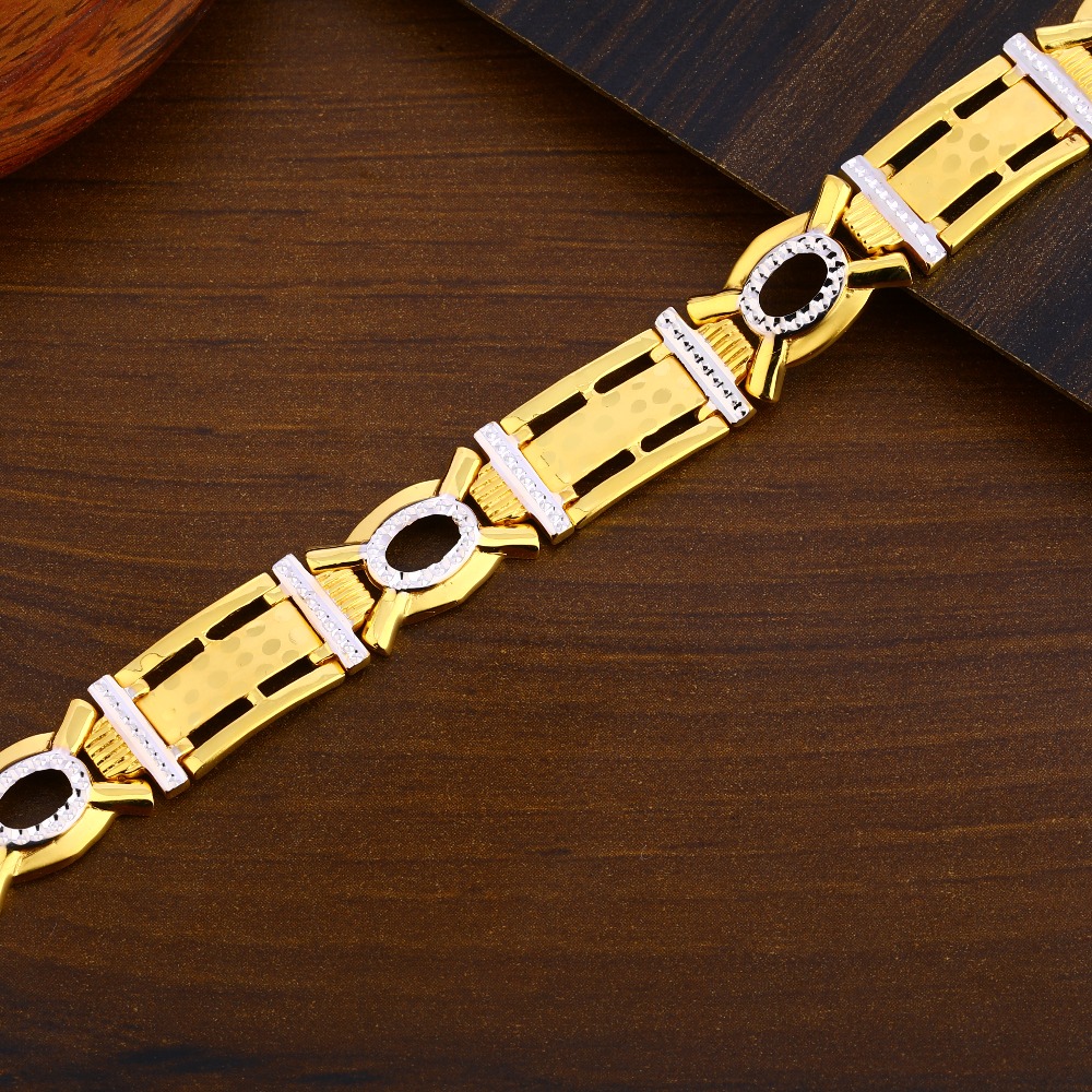 22CT Plain Gold Designer Gentlemen's Bracelet MPB266