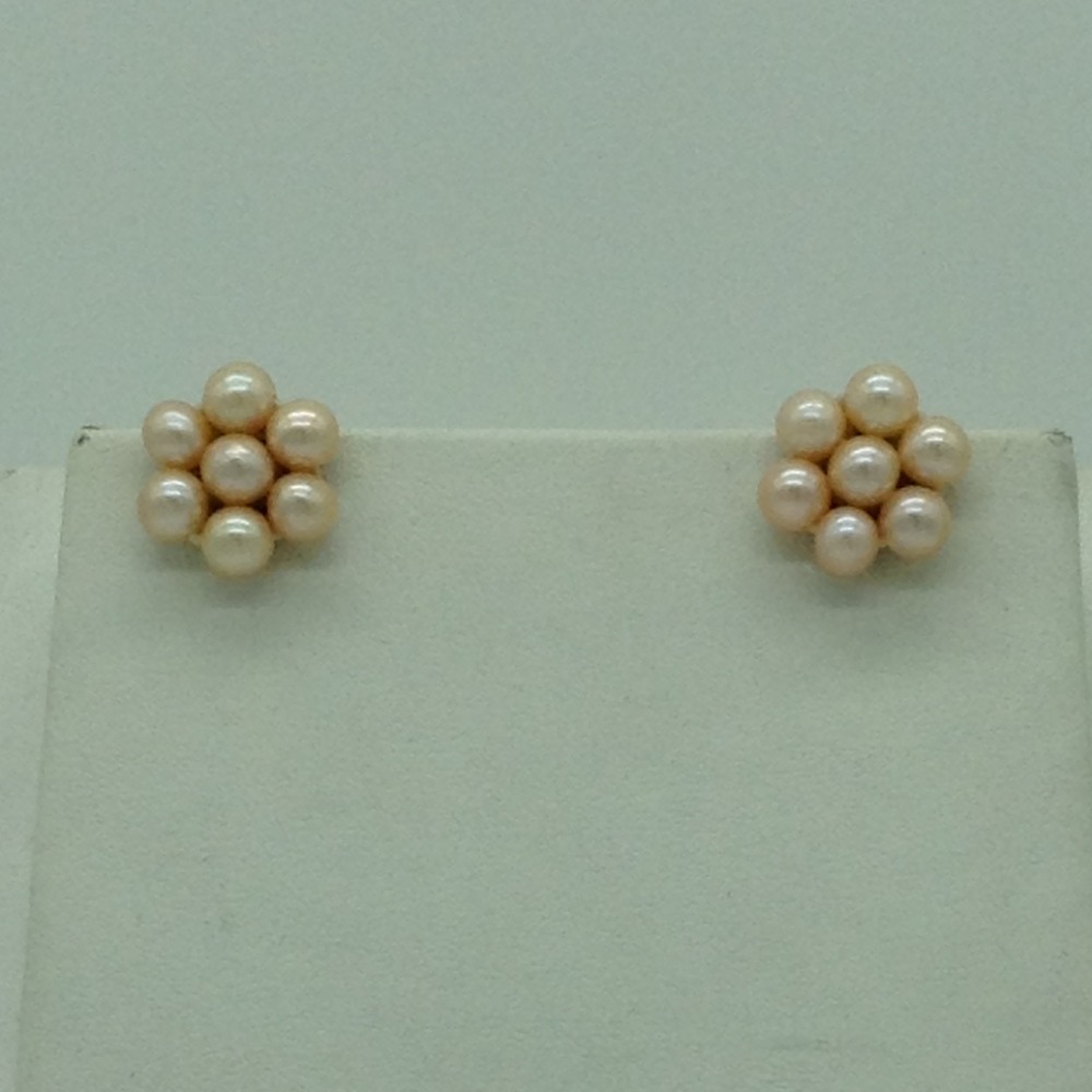 Freshwater Orange Round 3 Lines Pearls Full Set JPP1077