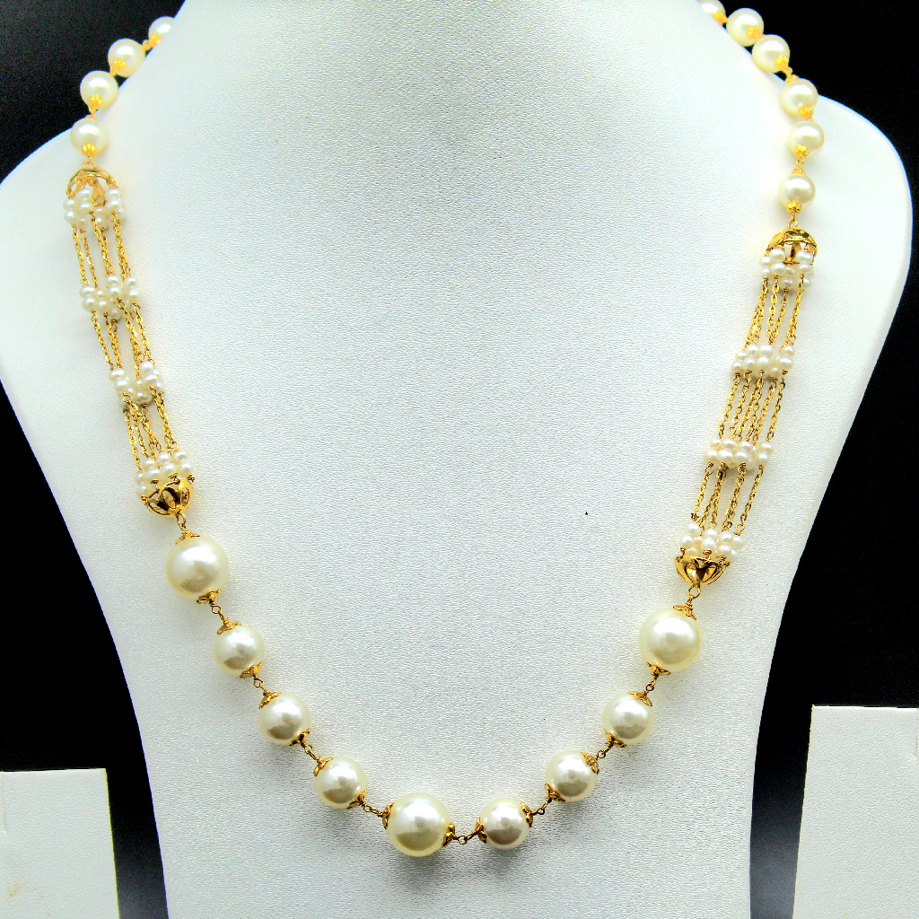 916 gold fancy beads mala