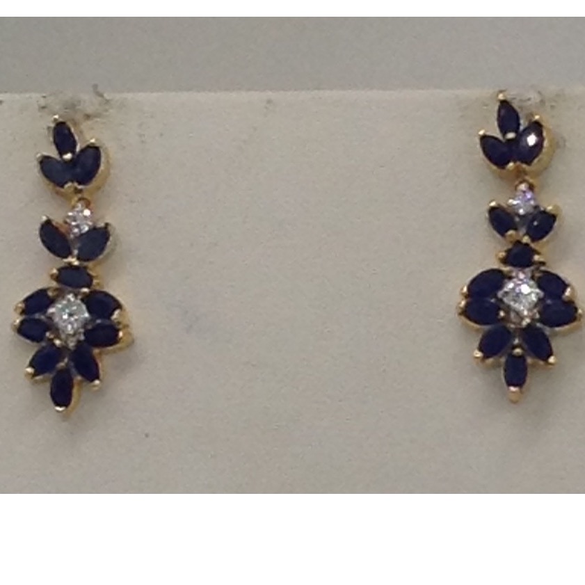 White and blue cz stones necklace set jnc0003