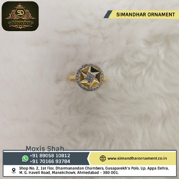 Ladies Gold Ring by Simandhar Ornament