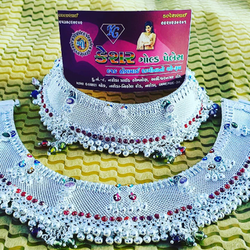 silver marriage payal by 