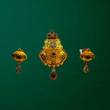916 GOLD PENDENT SET by Ranka Jewellers